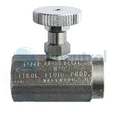 Deltrol N10SSK - 1/8 NPTF, S/S Body, With Knob, Variable Flow Restrictor  With Shut-Off - Industrial Spares